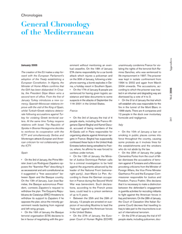 General Chronology of the Mediterranean