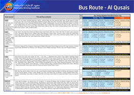 Al Qusais Bus Route