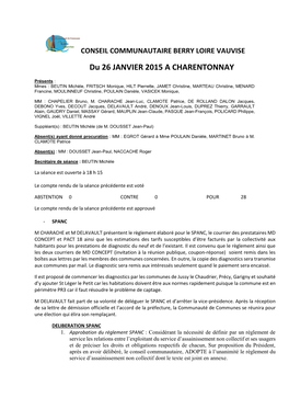 Du 26 JANVIER 2015 a CHARENTONNAY