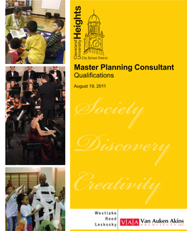 Master Planning Consultant Qualifications