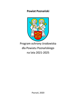 Powiat Poznański Program Ochrony Środowiska Dla Powiatu