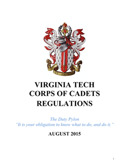 Virginia Tech Corps of Cadets Regulations