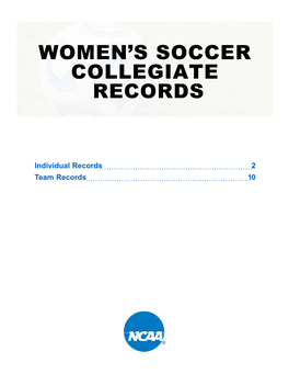 Women's Soccer Collegiate Records