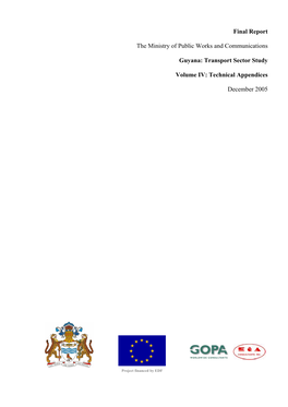 Transport Sector Study Volume IV: Technical Appendices Dece