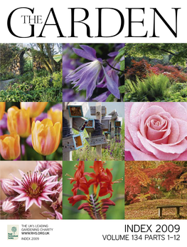 RHS the Garden Index 2009 Volume 134, Parts 1