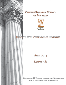 Detroit City Government Revenues
