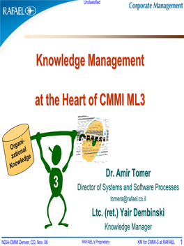 Knowledge Management at the Heart of CMMI ML3 3