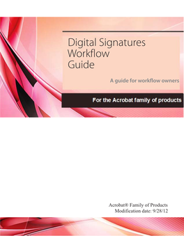 Digital Signatures User Guide for the Acrobat Family of Products