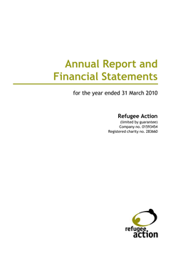 RA Annual Report 31.3.10 Incorporating Formatting