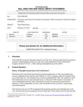 BILL ANALYSIS and FISCAL IMPACT STATEMENT Please See Section IX. for Additional Information