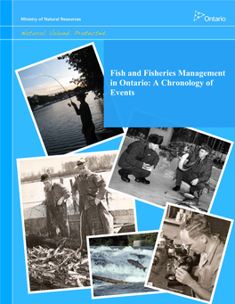 Fisheries Management in Ontario: a Chronology of Events