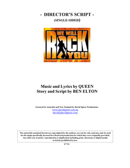 WWRY Directors Script.Sample.Pdf