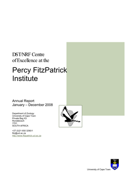 Percy Fitzpatrick Institute of African Ornithology Annual Report