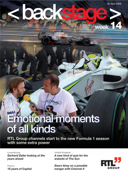 Emotional Moments of All Kinds RTL Group Channels Start to the New Formula 1 Season with Some Extra Power
