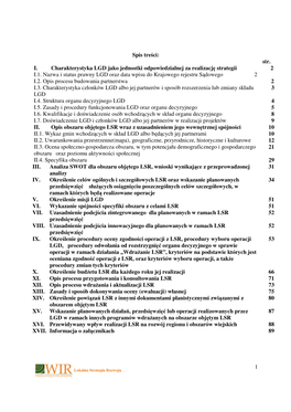 Lokalna Strategia Rozwoju Lokalnej Grupy Działania