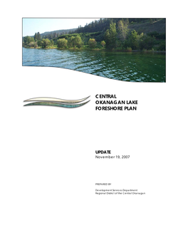 Central Okanagan Lake Foreshore Plan