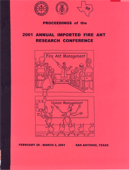 2001 Imported Fire Ant Conference Proceedings