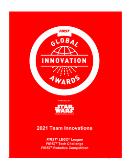 Global Innovation Awards Team Innovation Descriptions