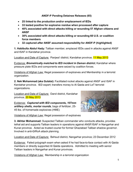 1 ANDF-P Pending Detainee Releases