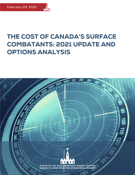 The Cost of Canada's Surface Combatants