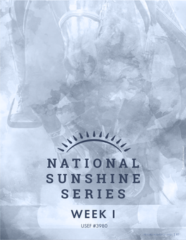 Revised August 31, 2021 | 85 National Sunshine Series 2021 Week I Special Classes