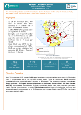 Yemen Weekly AWD Cholera Overview- 24 Nov 2016 Final