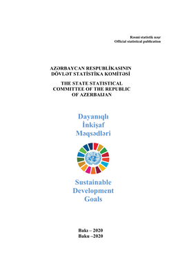 Dayanıqlı İnkişaf Məqsədləri Sustainable Development Goals