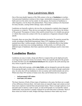 How Landmines Work