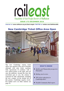 New Cambridge Ticket Office Area Open