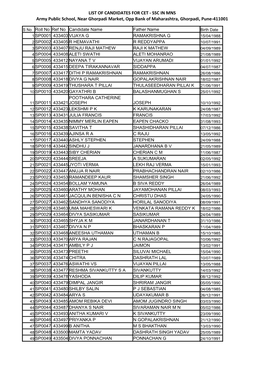 SSC in MNS Army Public School, Near Ghorpadi Market, Opp Bank of Maharashtra, Ghorpadi, Pune-411001