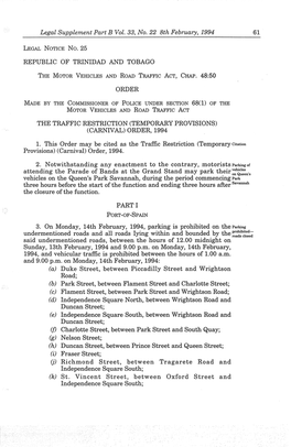 Legal Supplement Part B Vol. 33, No. 22 8Th February, 1994 61