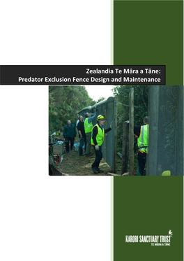 Predator Exclusion Fence Design and Maintenance