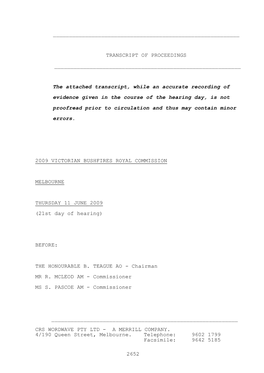 Transcript of Proceedings ______