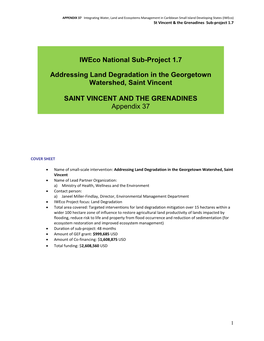 St. Vincent & the Grenadines National Sub-Project Document