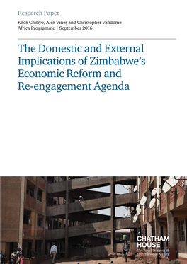 The Domestic and External Implications of Zimbabwe's Economic Reform and Re-Engagement Agenda