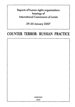 Russia-Counter Terrorism Practice-Conference Report-2007-Eng