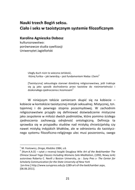 Nauki Trzech Bogiń Seksu. Ciało I Seks W Taoistycznym Systemie Filozoficznym