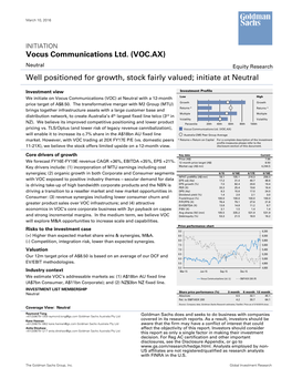 Vocus Communications Ltd. (VOC.AX)