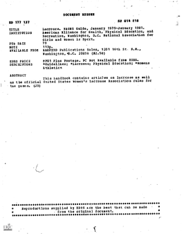 DOMINUS REWIRE Lacrosse. NAM Guide, January 1979-January 1981