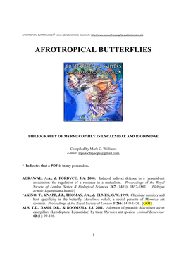 431Bibliography of Myrmecophily Publications