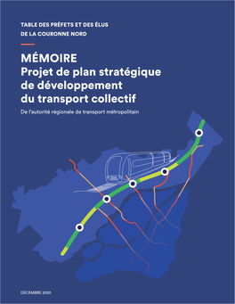 MÉMOIRE Projet De Plan Stratégique De Développement Du Transport Collectif De L’Autorité Régionale De Transport Métropolitain