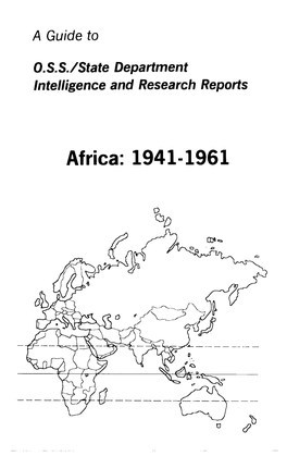 Africa: 1941-1961 a Guide To