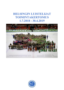 Helsingin Luistelijat Toimintakertomus 1.7.2018 - 30.4.2019