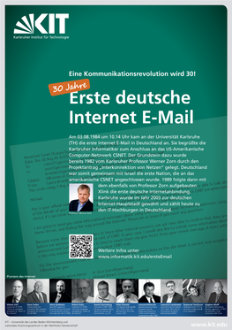 Eine Kommunikationsrevolution Wird 30! Erste Deutsche Internet E-Mail