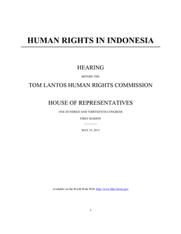 Human Rights in Indonesia