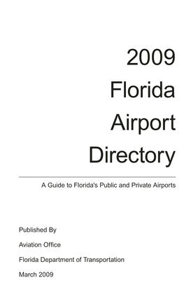 2009 Florida Airport Directory