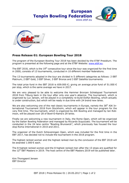 European Tenpin Bowling Federation