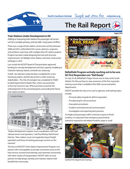The Rail Report NCDOT Rail Division