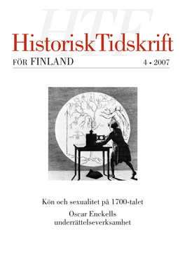 Historisk Tidskrift För Finland 4 • 2007 Årg 92 €