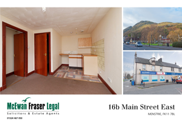 16B Main Street East MENSTRIE, FK11 7BL 01324 467 050 16B MAIN STREET EAST MENSTRIE, FK11 7BL